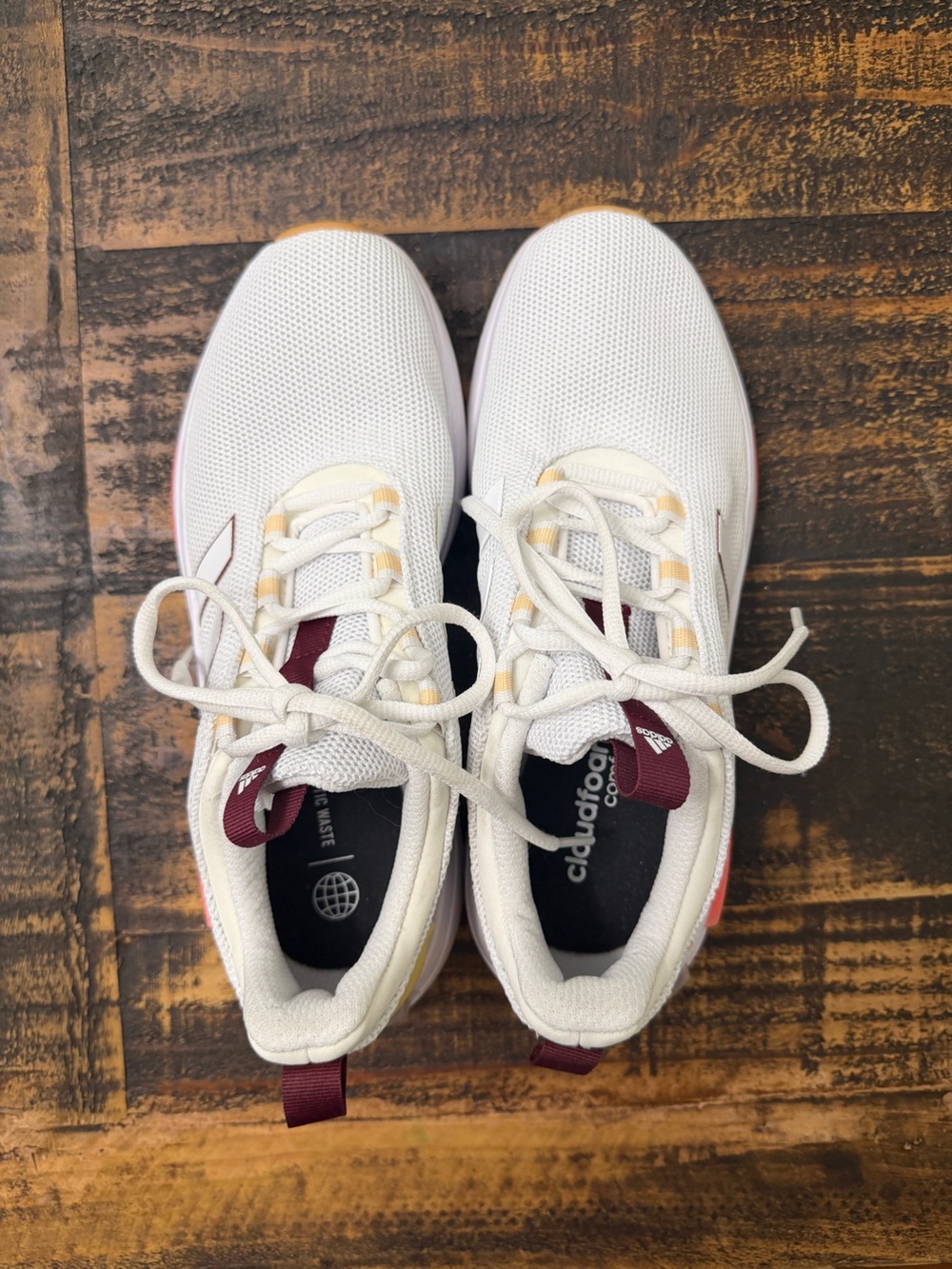 NWOT Adidas White Sneakers - Picture 2 of 4